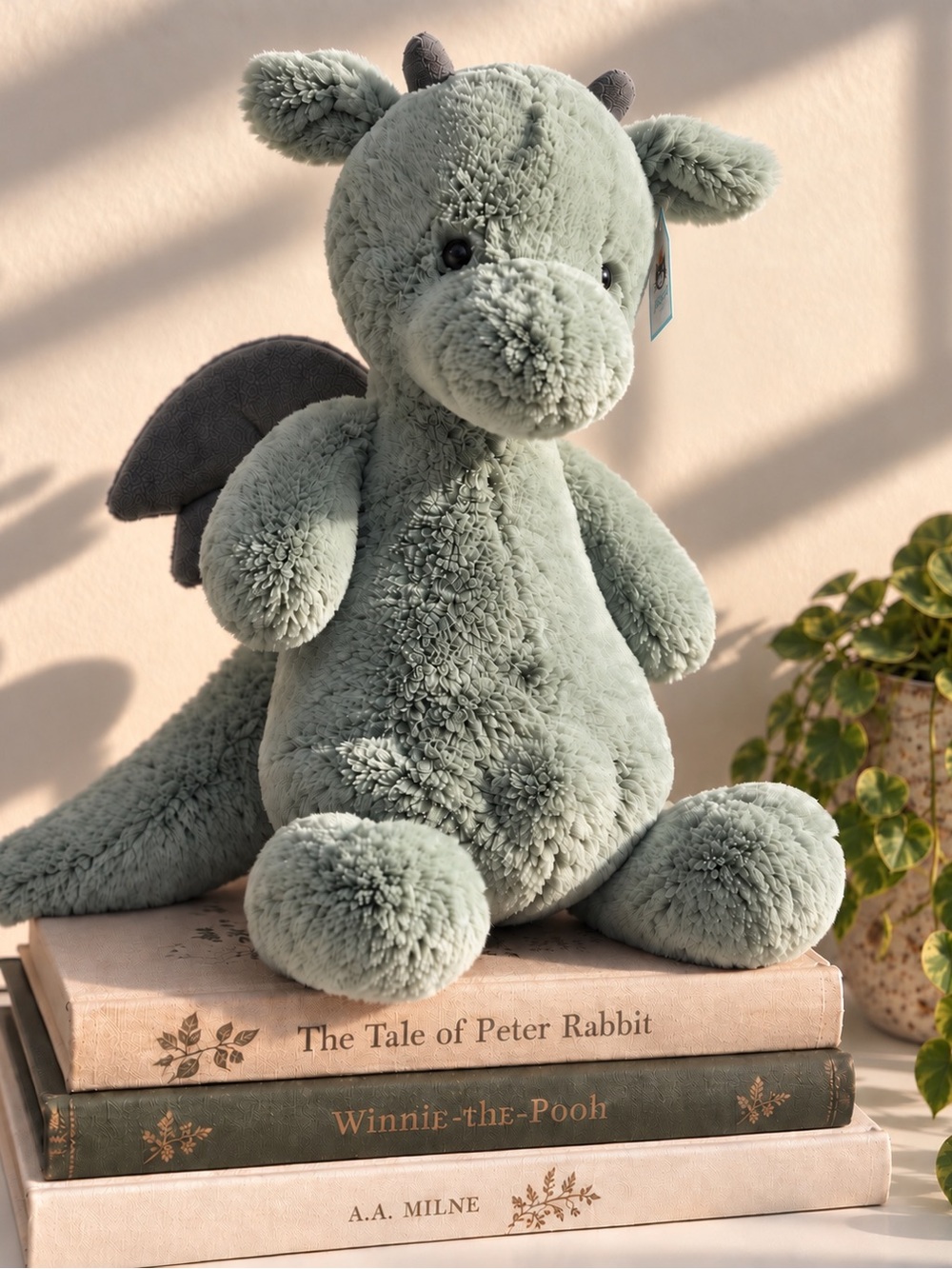 JellyCat Bashful Dragon Medium Sage Green Plush Stuffed Animal OUT OF STOCK